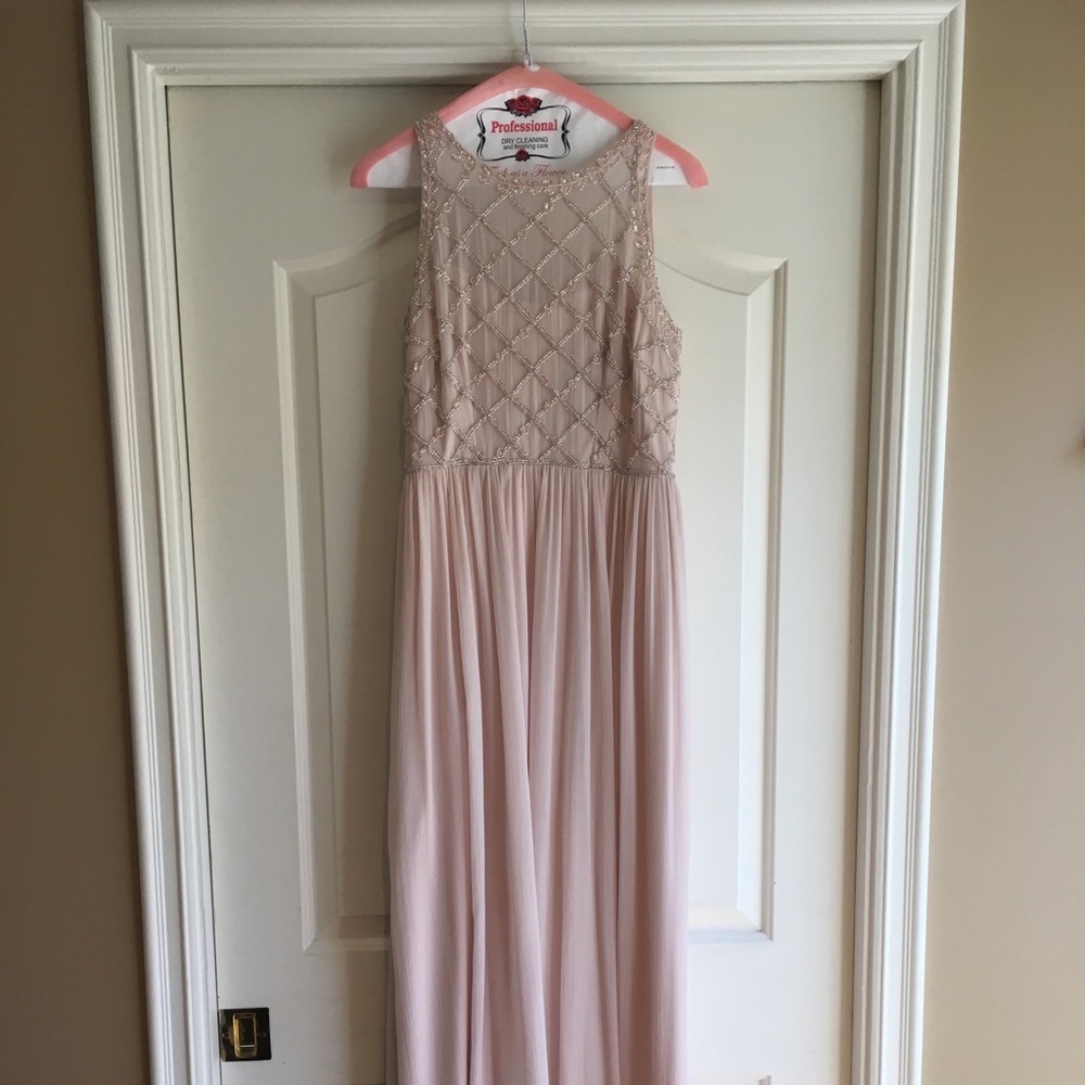 Adrianna Papell Blush Pink Gown